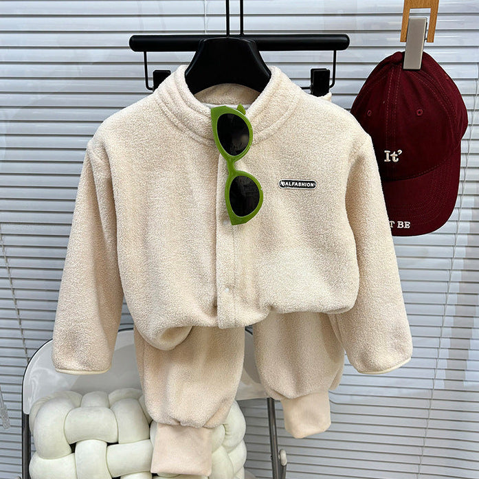 【80-140】前開きフリースセットアップ