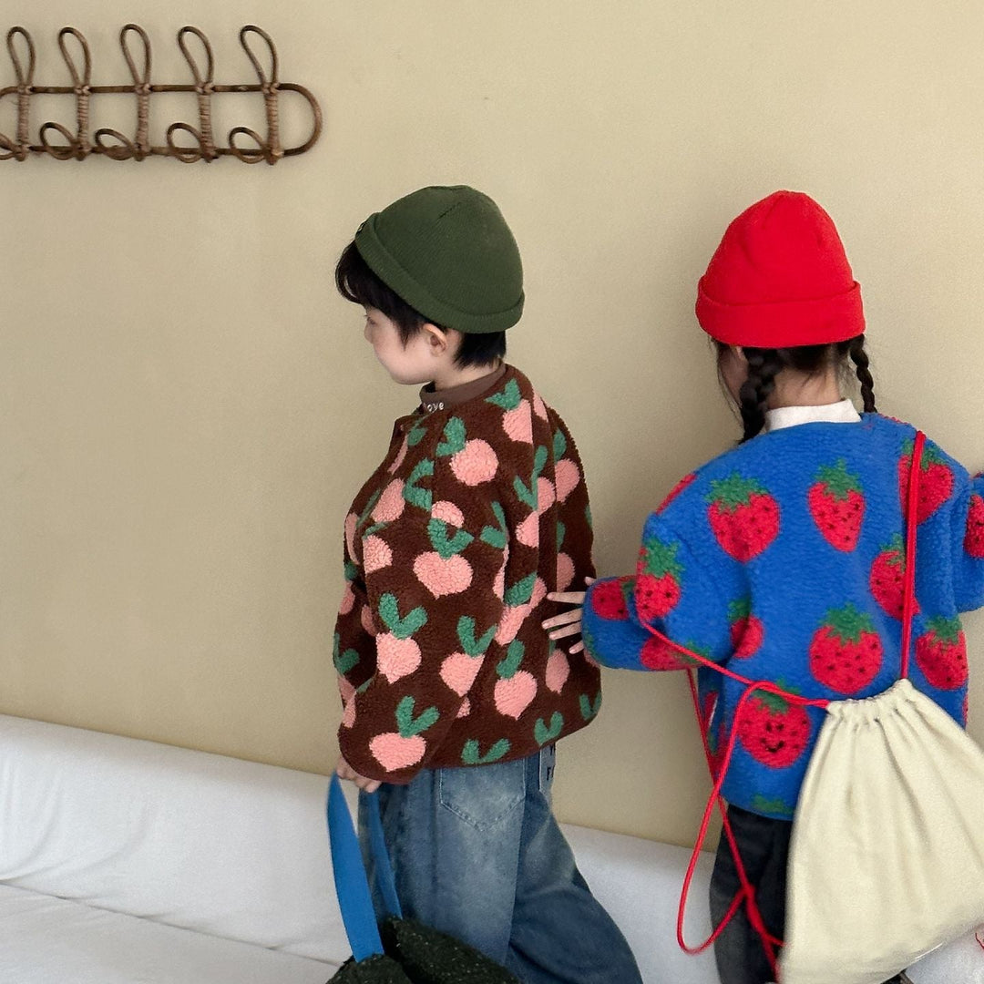 【80-150】ノーカラーパターンプリントジャケット