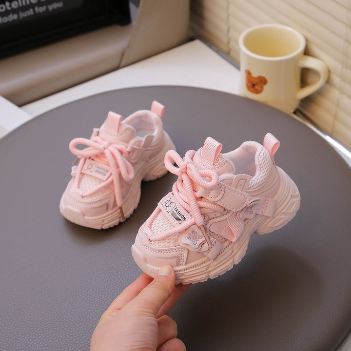 【13.5-18.5】リボンデザインダッドシューズ