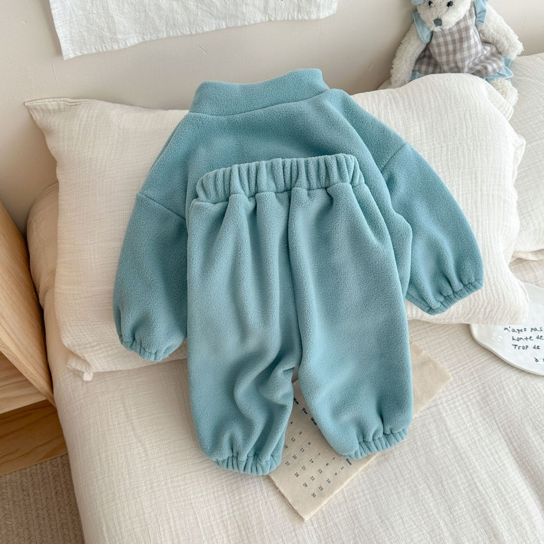 【73-130】ハーフジップカラーセットアップ