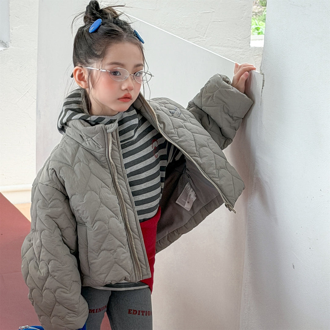 【80-130】ハートデザインキルティングジャケット