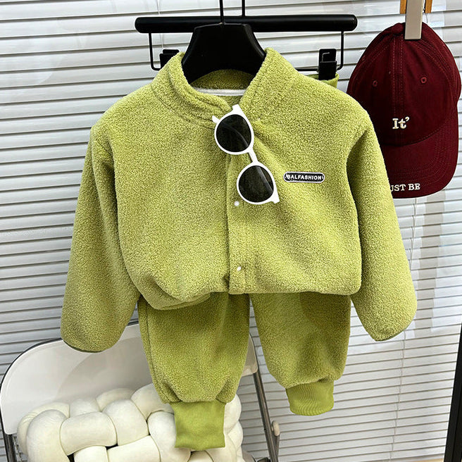 【80-140】前開きフリースセットアップ