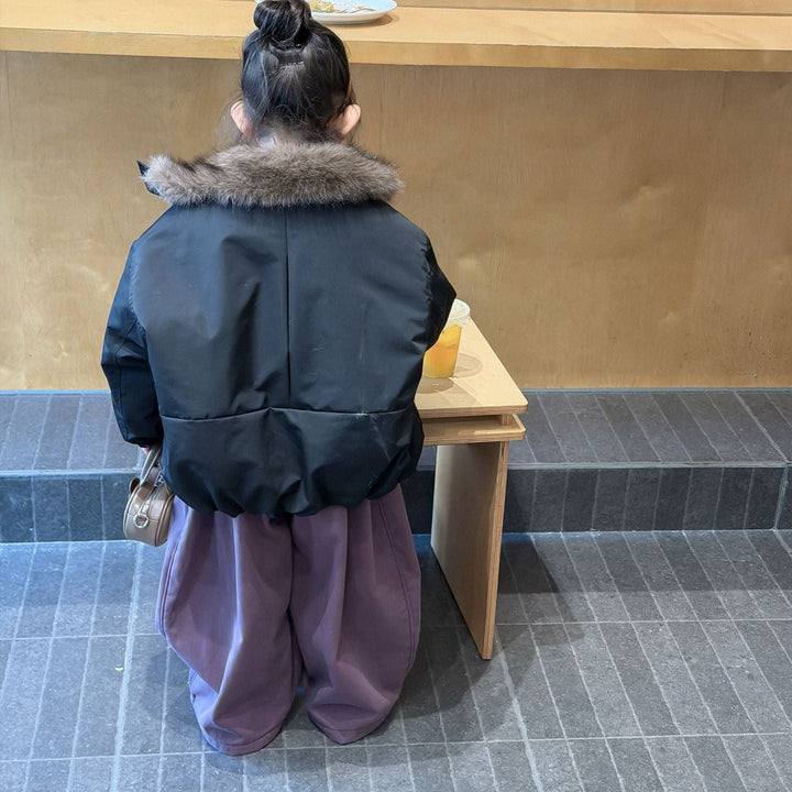 【90-140】あったかワイドパンツ