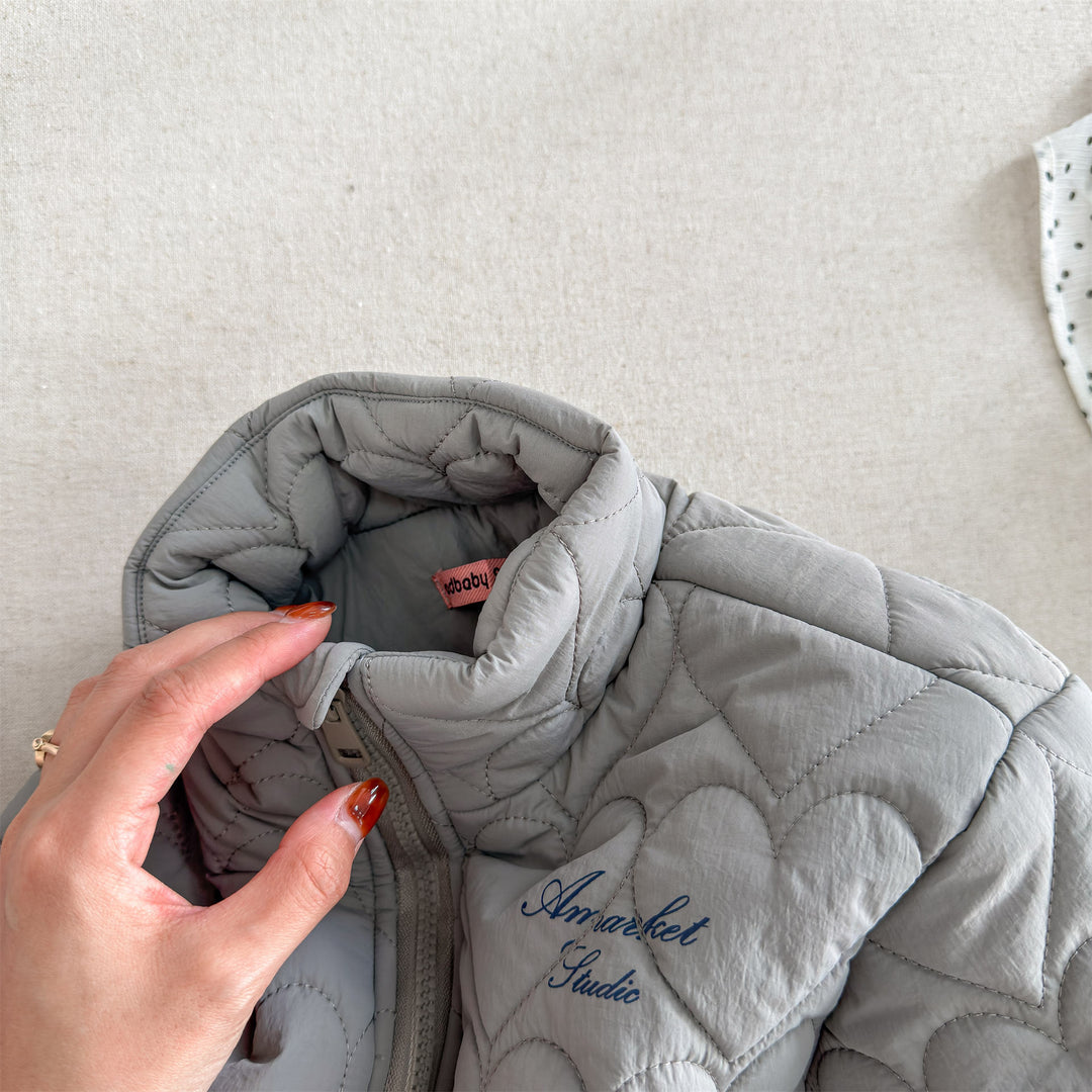 【80-130】ハートデザインキルティングジャケット