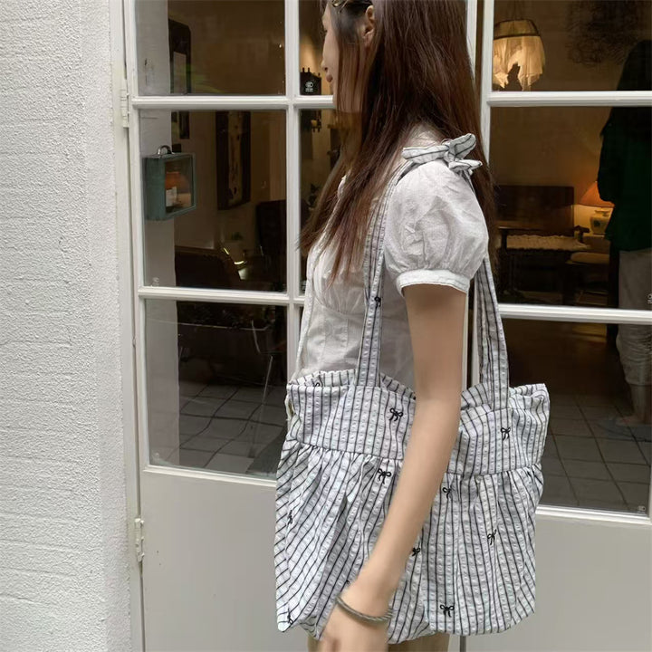 パターンプリントトートバッグ