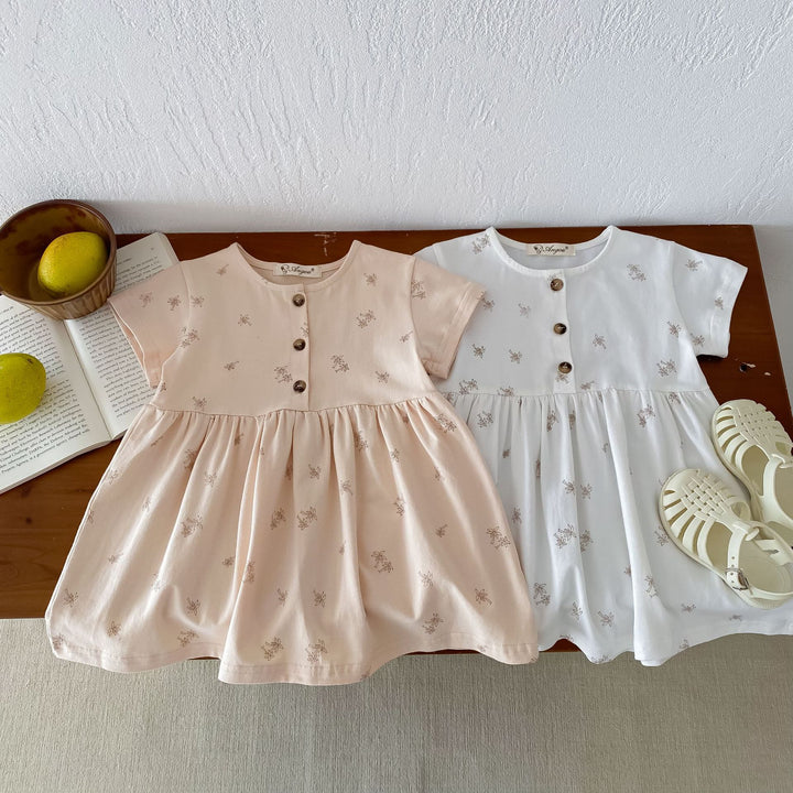 【80-130】パームツリー半袖ワンピース