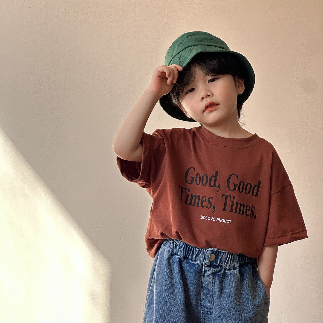 【80-150】ロゴプリントリラックスTシャツ
