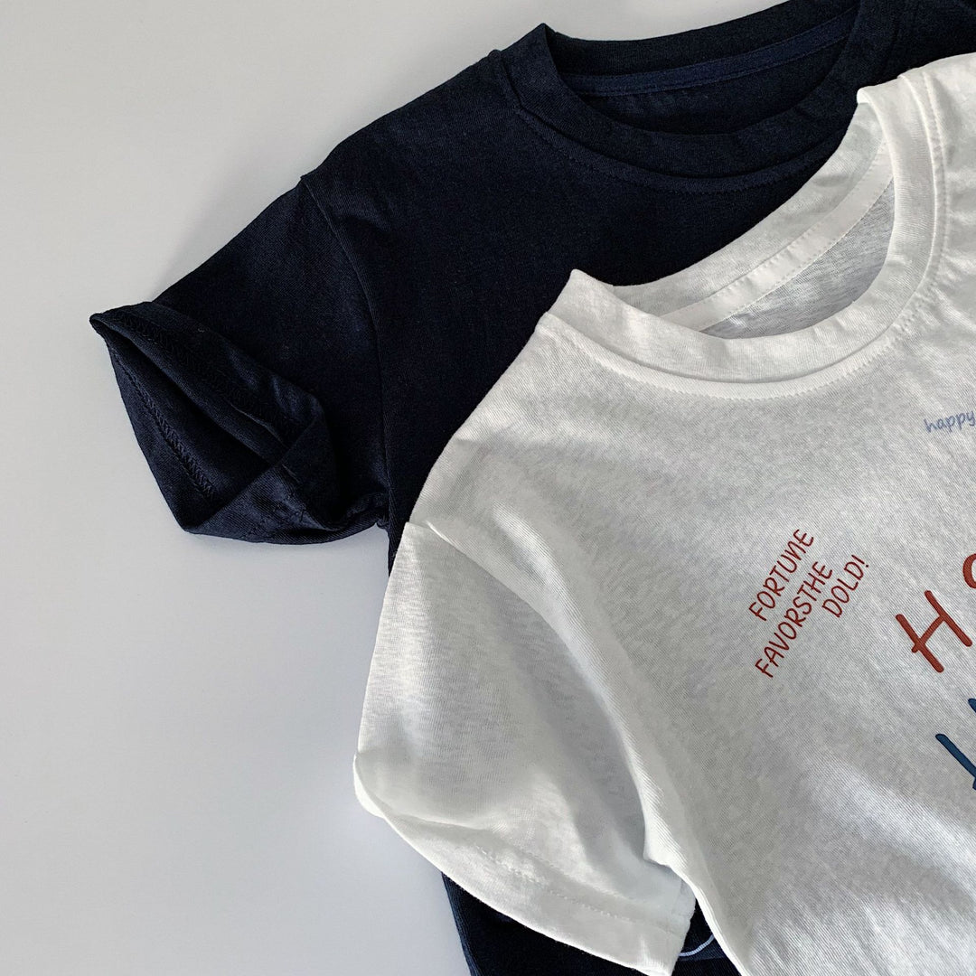 【90-140】レタープリントTシャツ