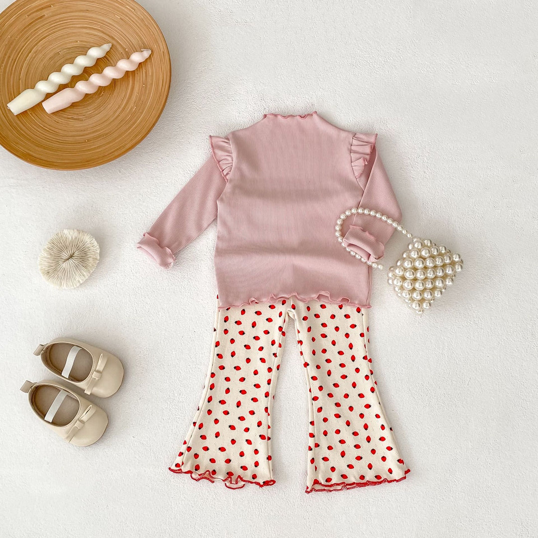 【73-110】パターンプリントフレアロングパンツ