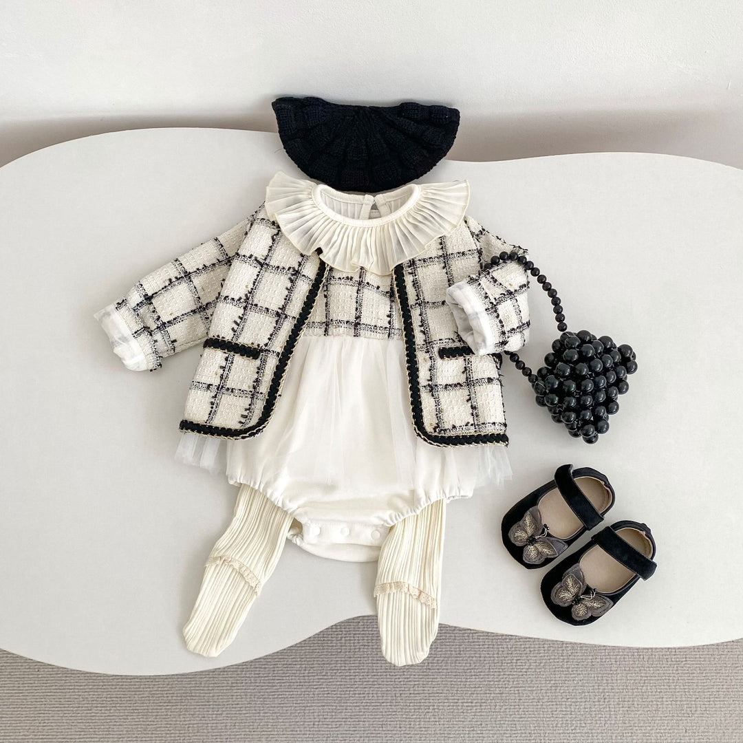 【73-100】ツイード風カーディガン