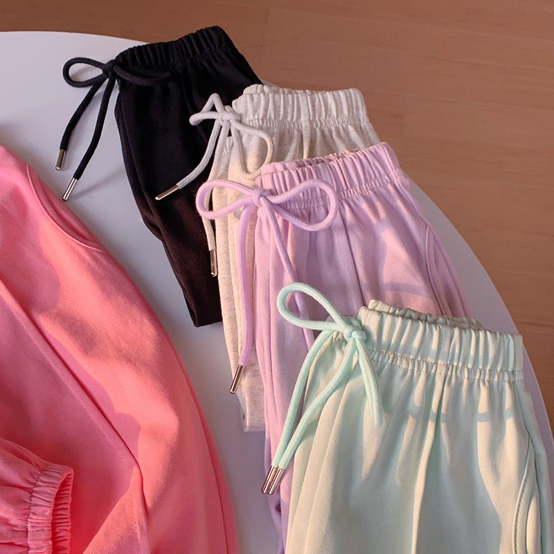 【90-150】ウエストリボンジョガーパンツ