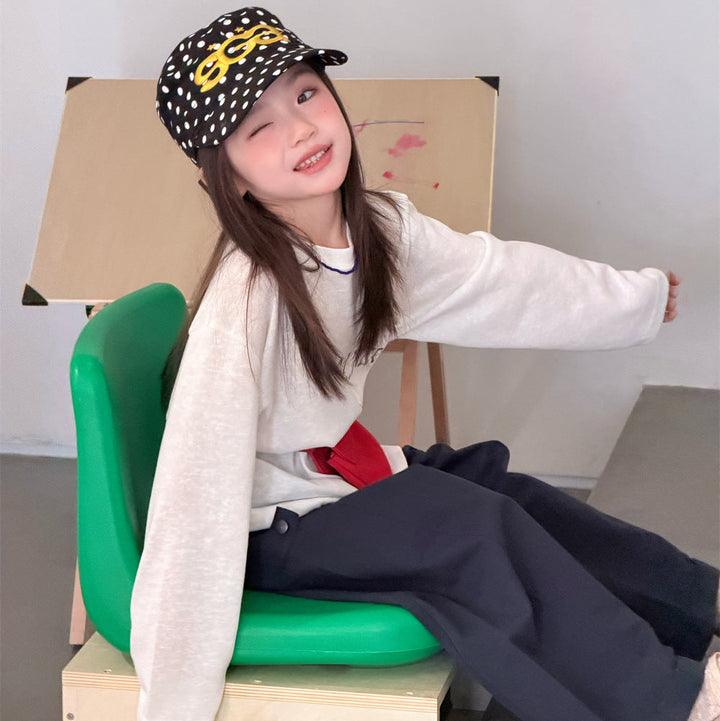 【90-150】英字デザインカジュアルロンT