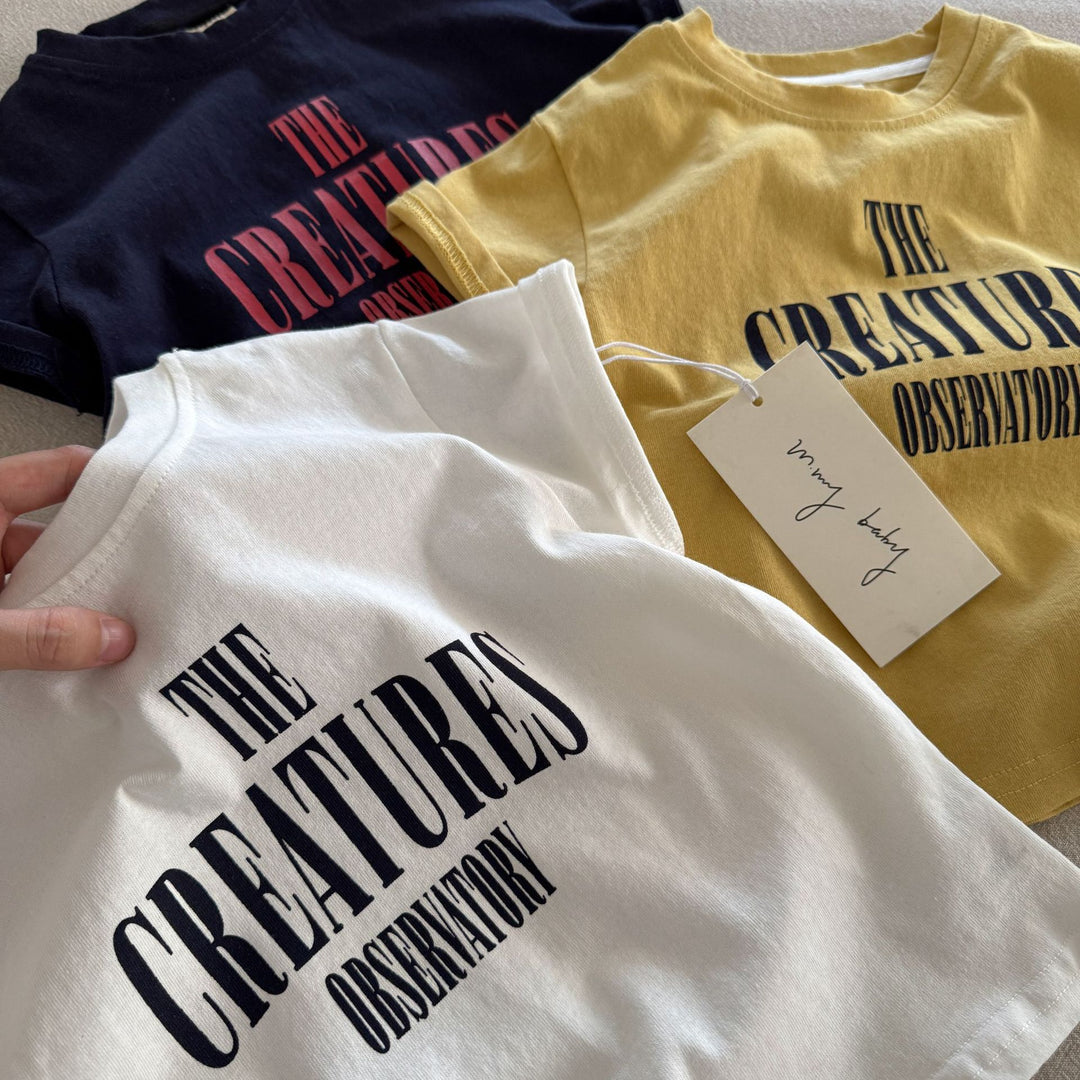 【90-140】英字ロゴデザインTシャツ