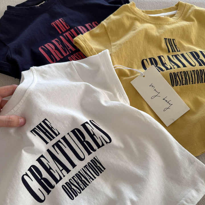 【90-140】英字ロゴデザインTシャツ
