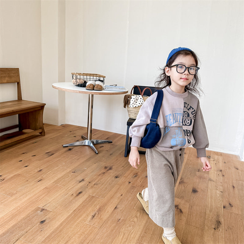 【80-130】コーデュロイワイドパンツ