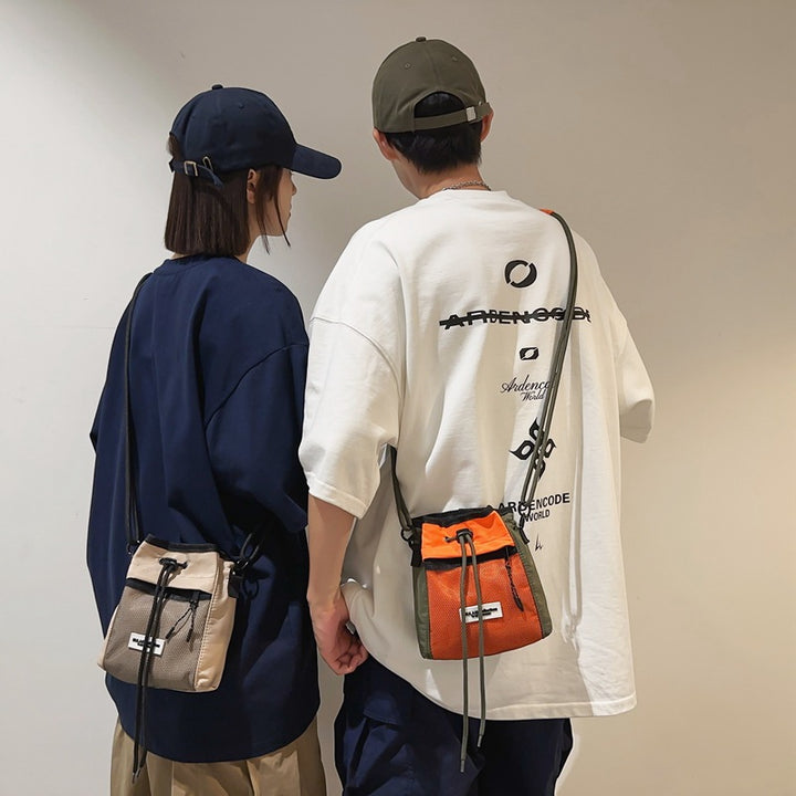 【MOM・DAD】ドローストリングショルダーバッグ