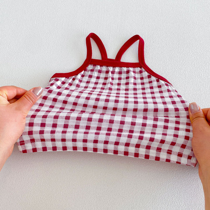 【73-110】キャミソール×バラモチーフブルマセット