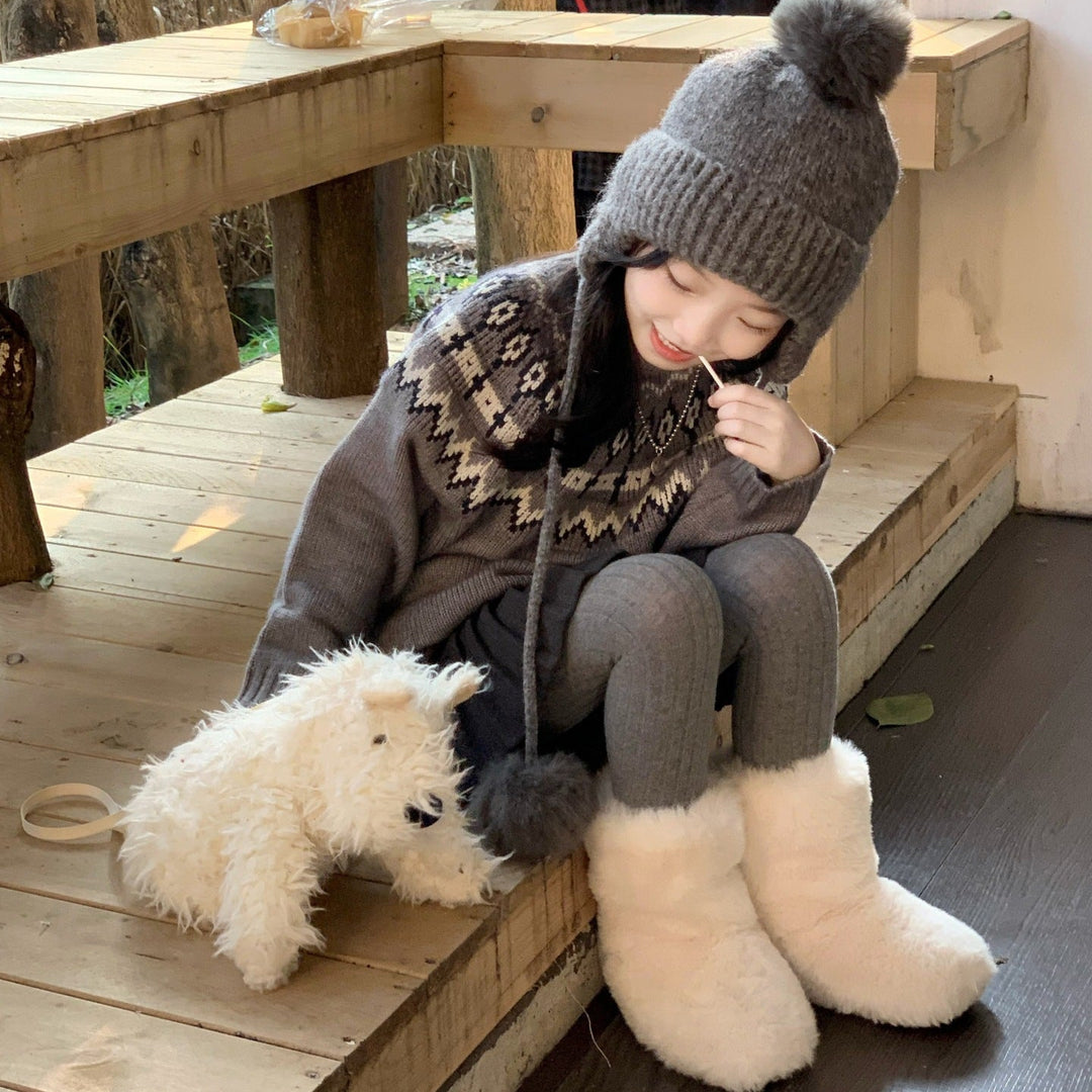 【90-140】ノルディック風ニット