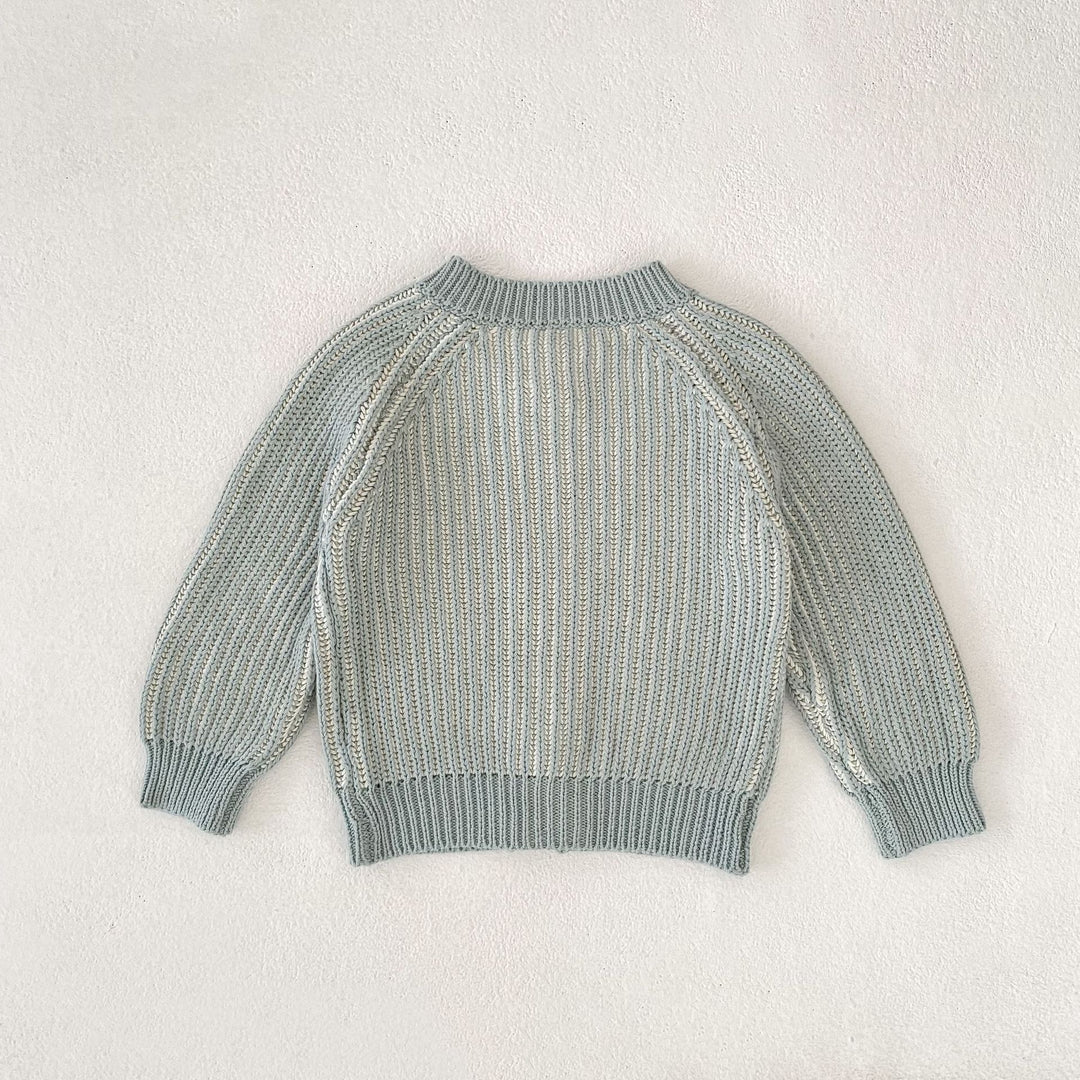 【73-100】クルーネックニットカーディガン