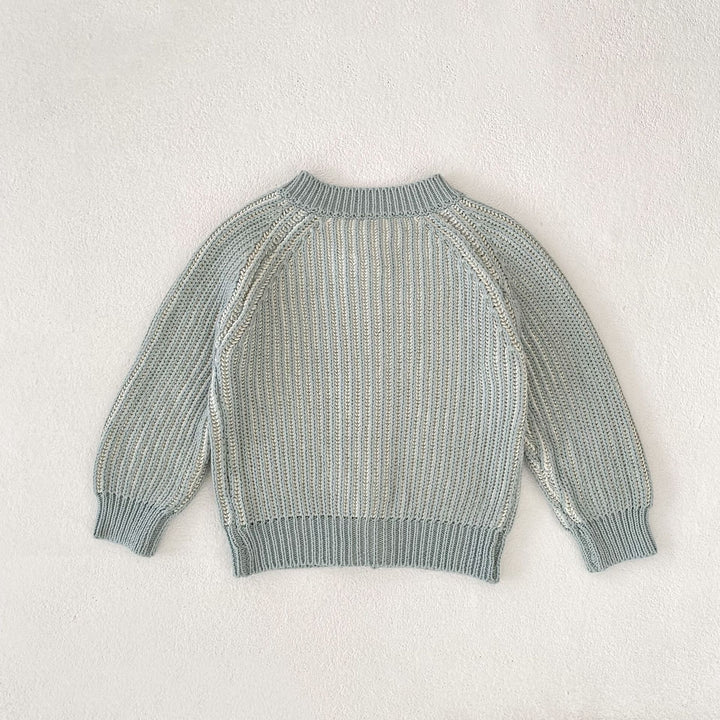 【73-100】クルーネックニットカーディガン