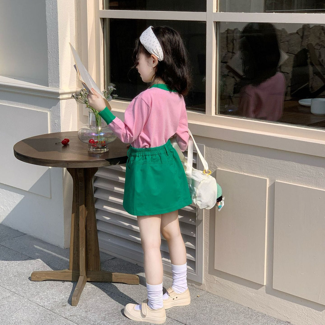 【90-140】バイカラー長袖プルオーバー