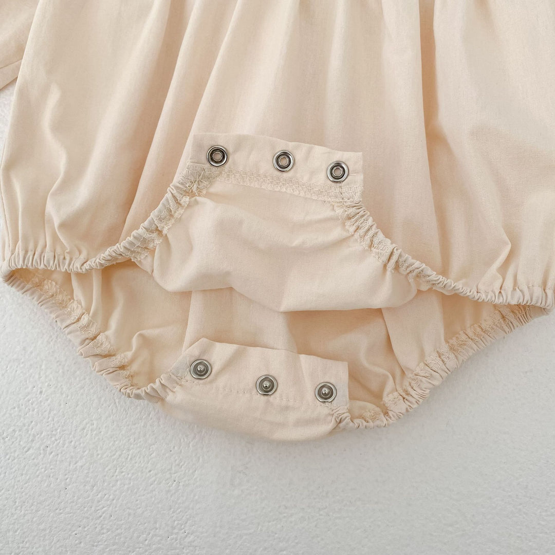 【73-100】フリルデザイン花柄ロンパース