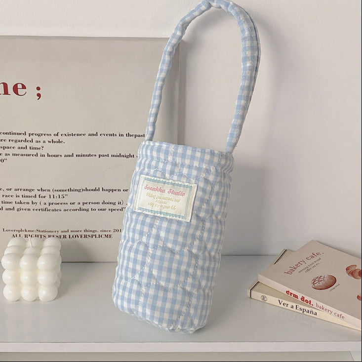 チェック柄カップホルダー