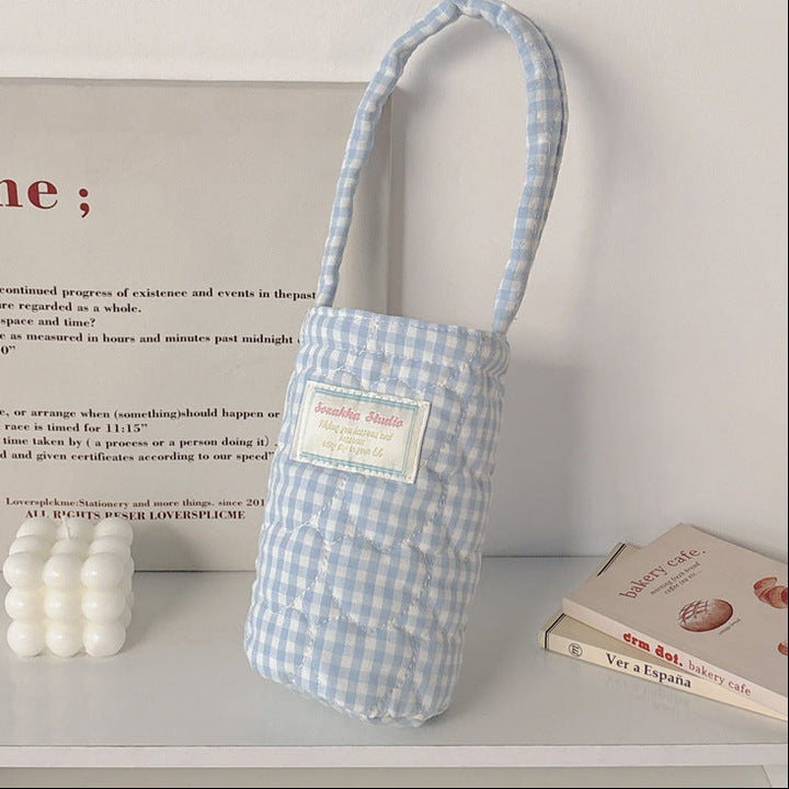 チェック柄カップホルダー