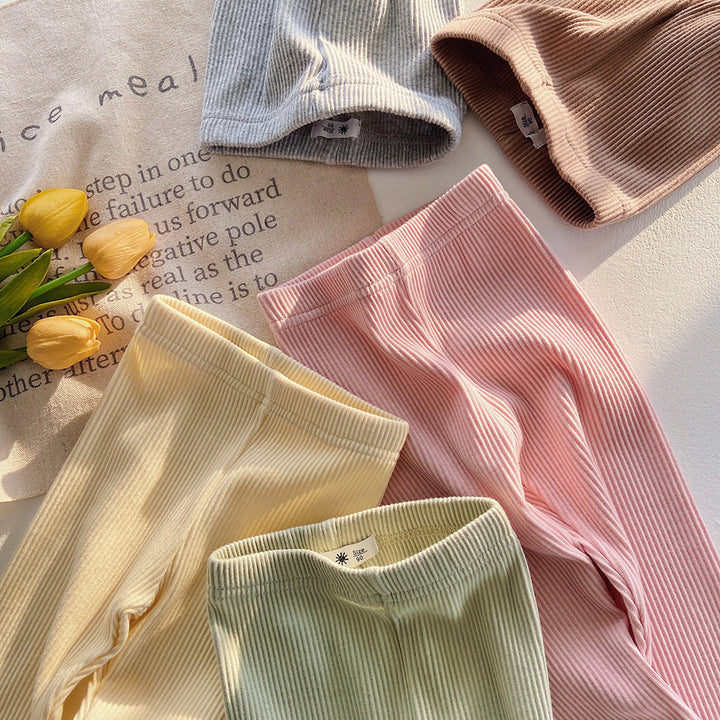 【80-140】裾レースレギンスパンツ