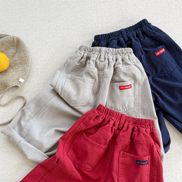 【80-130】シンプルロングパンツ