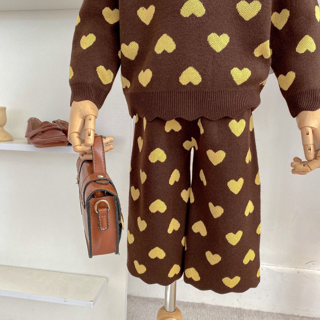 【73-130】スカラップデザインハート柄セットアップ