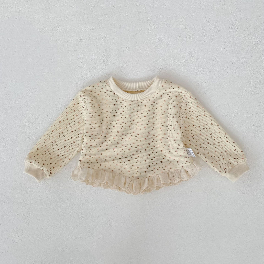 【73-110】レースヘムワッフルセットアップ