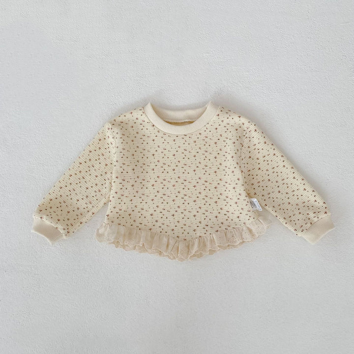 【73-110】レースヘムワッフルセットアップ