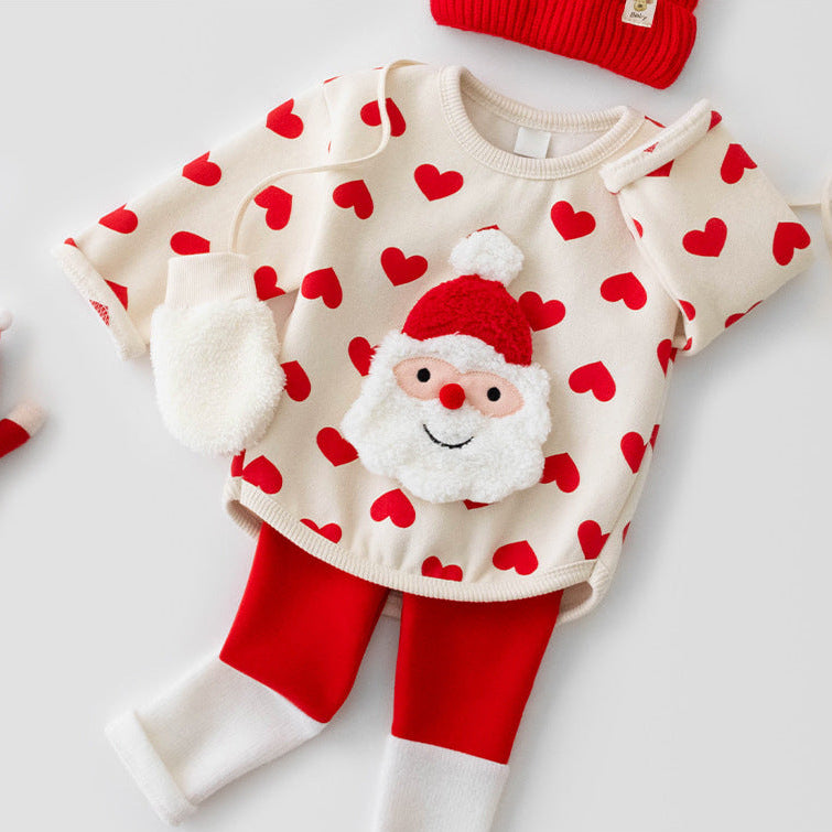 【73-100】サンタモチーフトレーナー