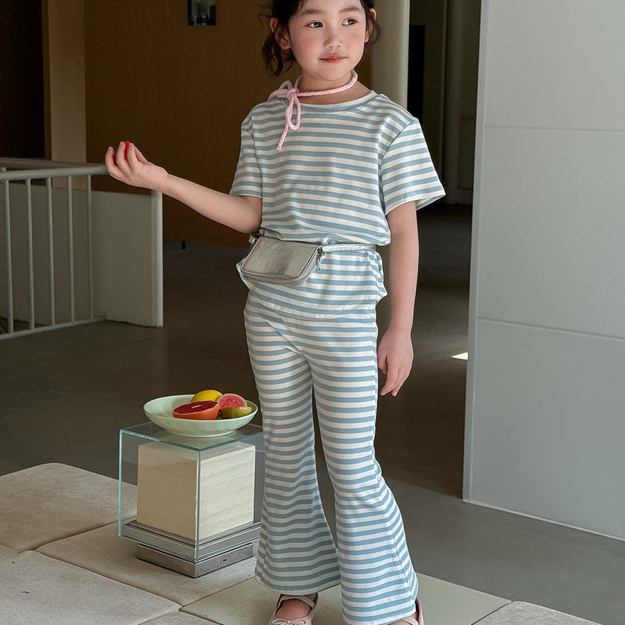 【90-140】ボーダー柄セットアップ