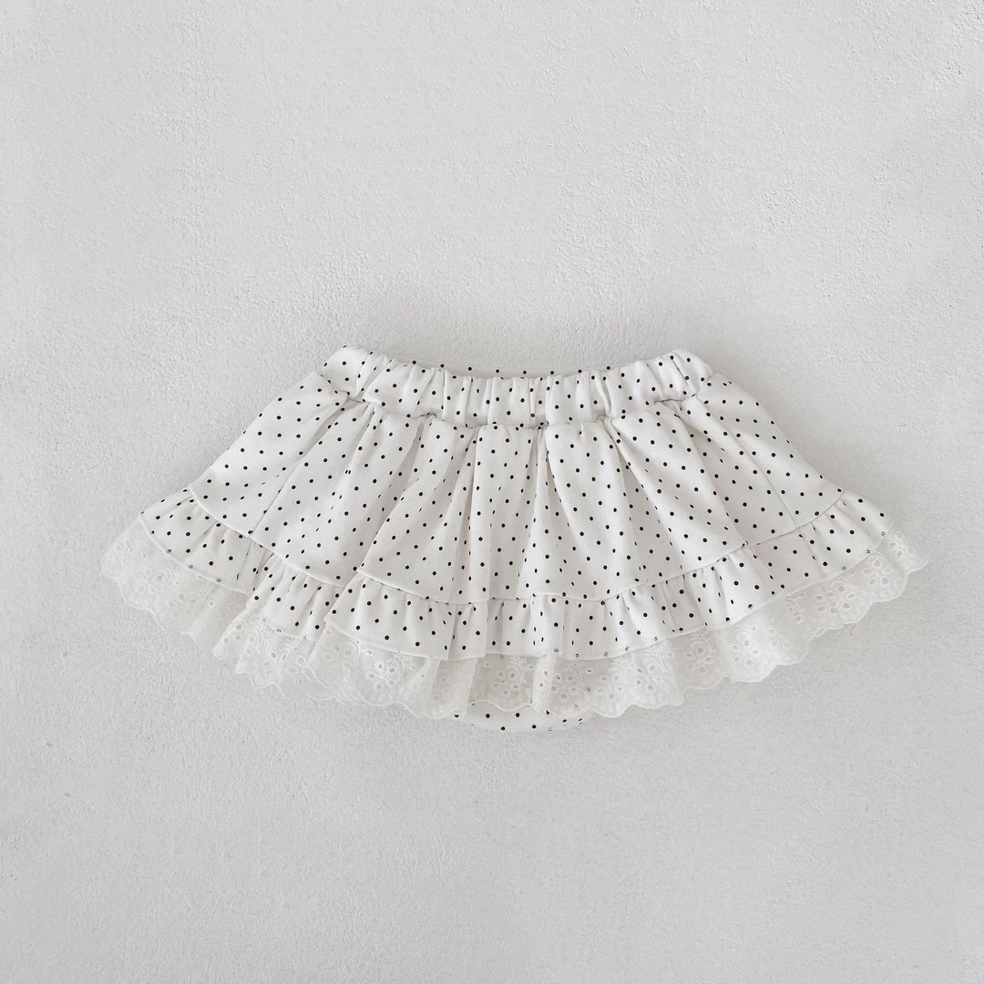 【73-110】フリルデザインドット柄セットアップ
