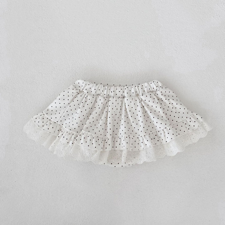 【73-110】フリルデザインドット柄セットアップ