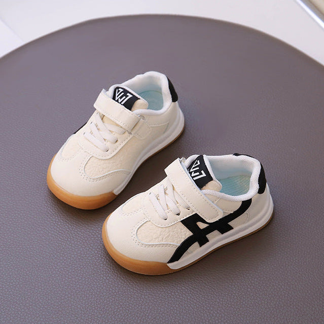 【12.0-18.5】ワンベルトラインデザインスニーカー