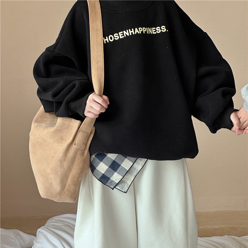 【90-150】オーバーサイズロゴデザイントレーナー