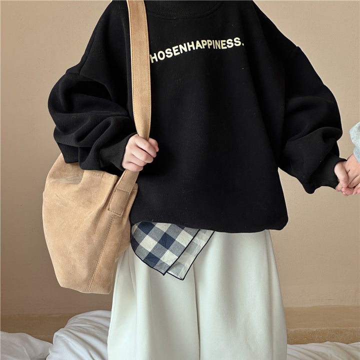 【90-150】オーバーサイズロゴデザイントレーナー