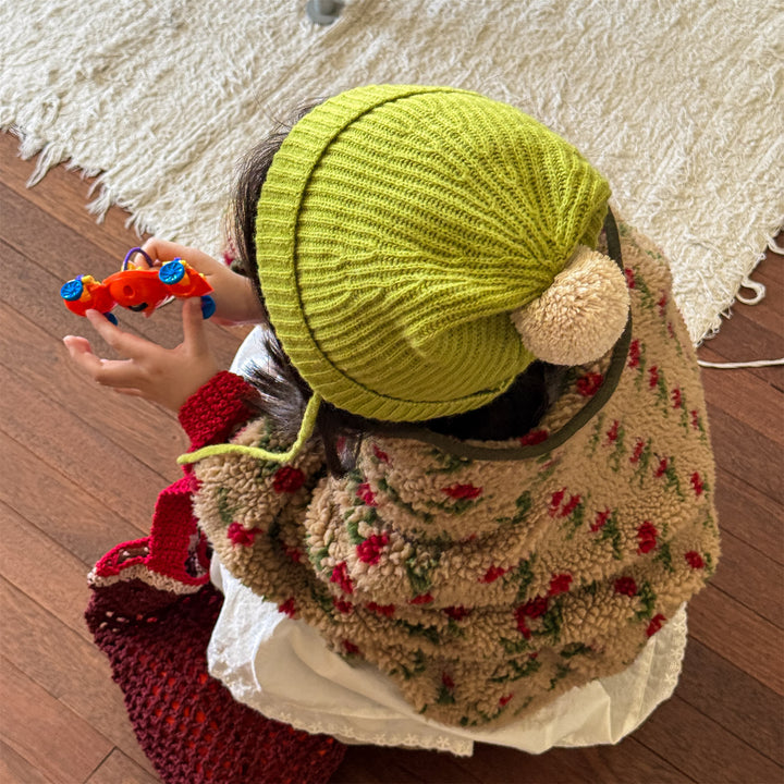 【80-130】花柄フリースジャケット