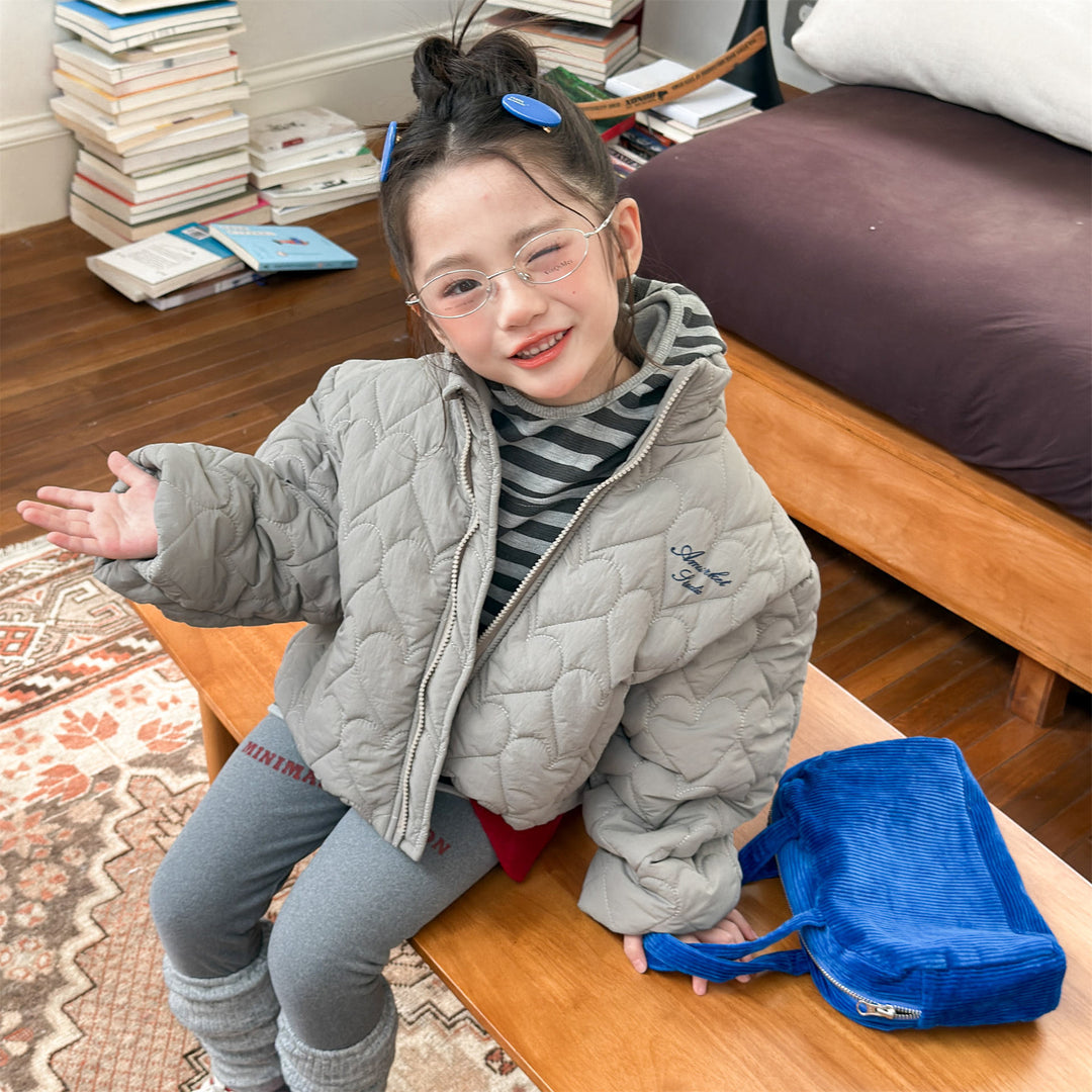 【80-130】ハートデザインキルティングジャケット