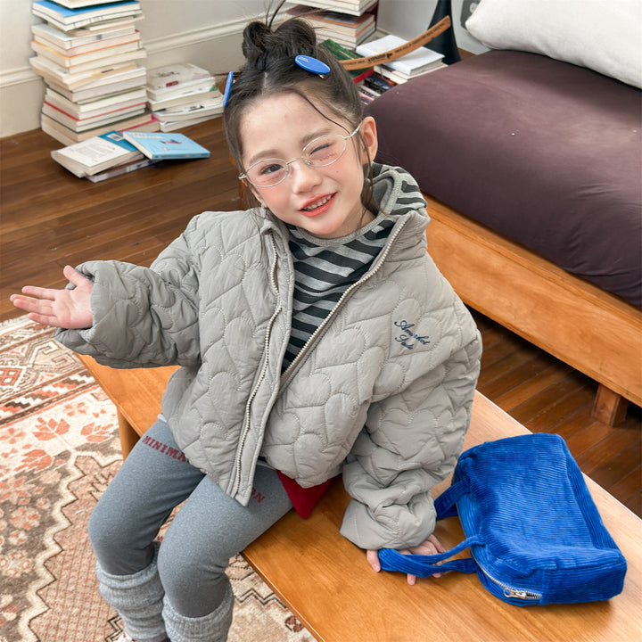 【80-130】ハートデザインキルティングジャケット