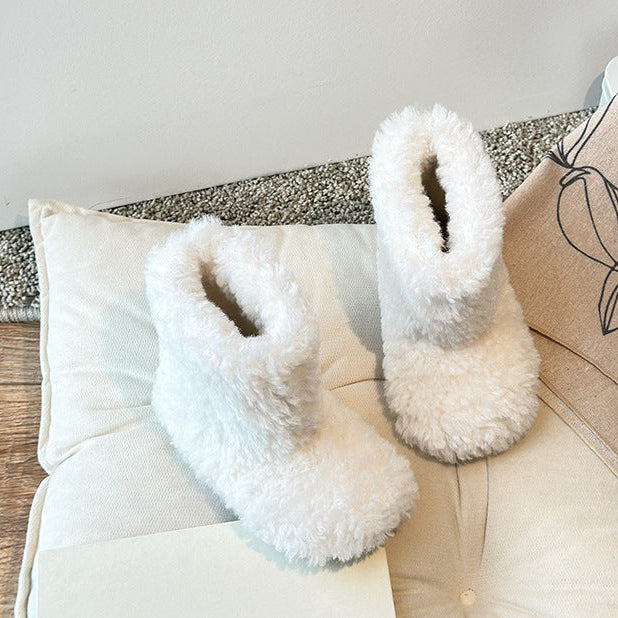 【13.5-20.0】ふわふわショートブーツ