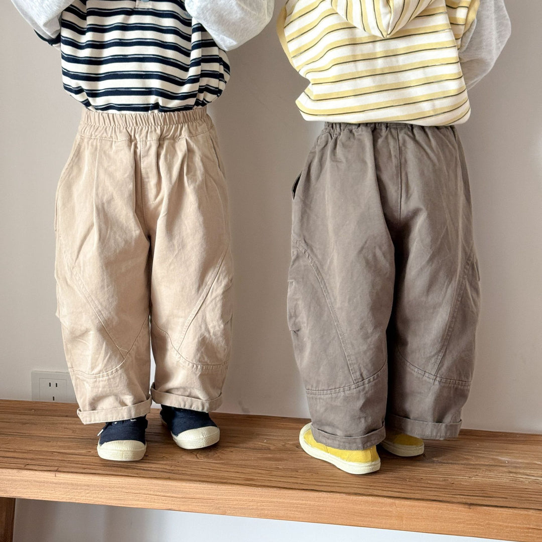 【80-150】シンプルバレルパンツ