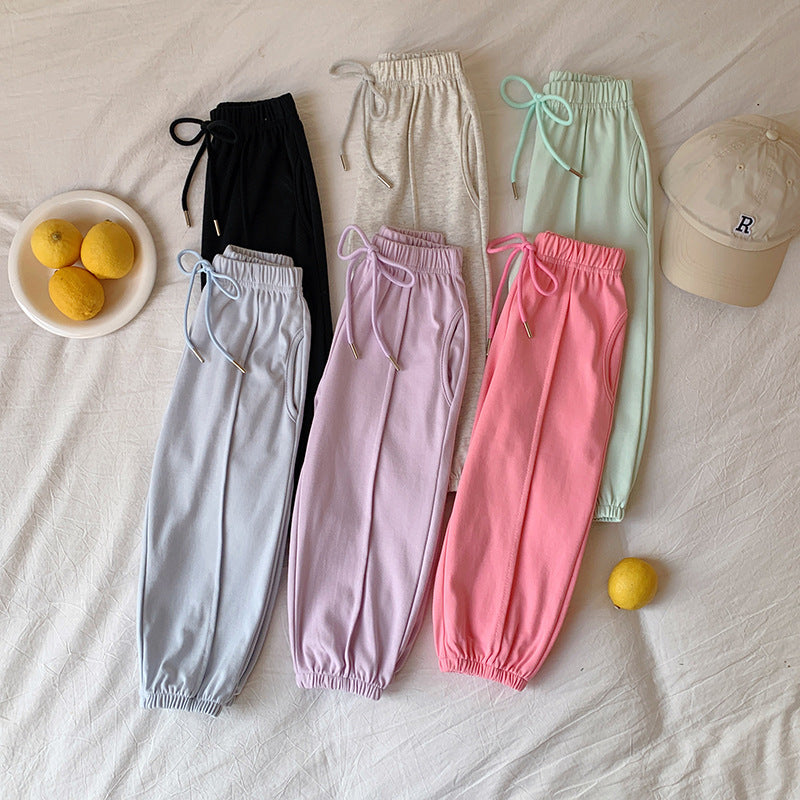 【90-150】ウエストリボンジョガーパンツ