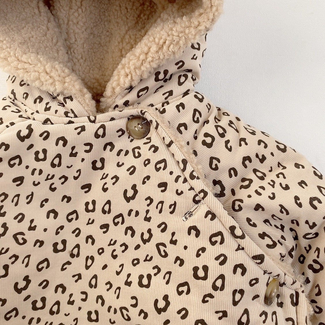 【73-90】パターンプリントフーディーロンパース