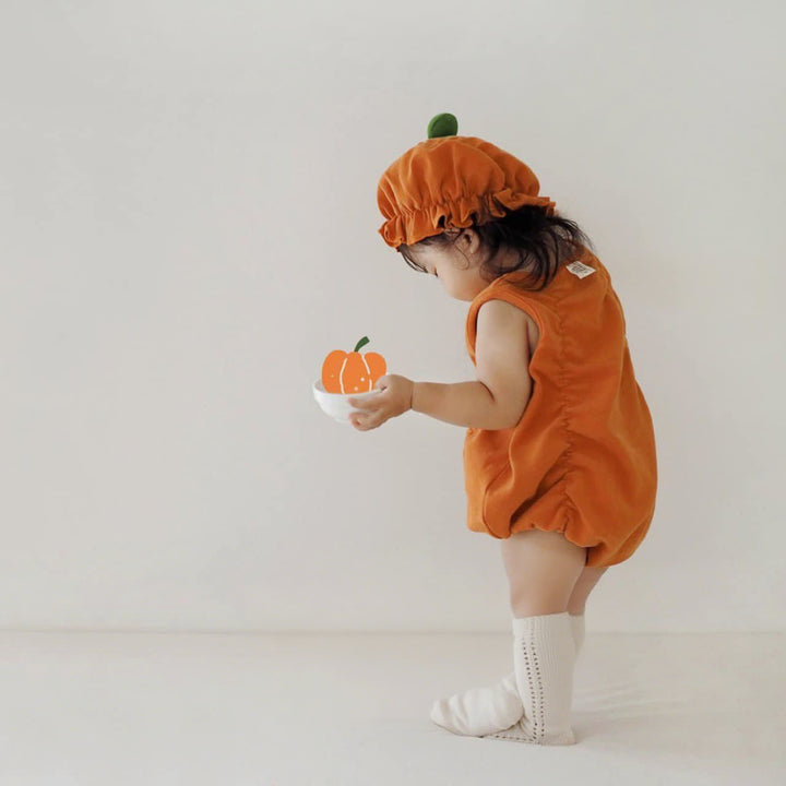 【73-90】フロントプリントハロウィンロンパース