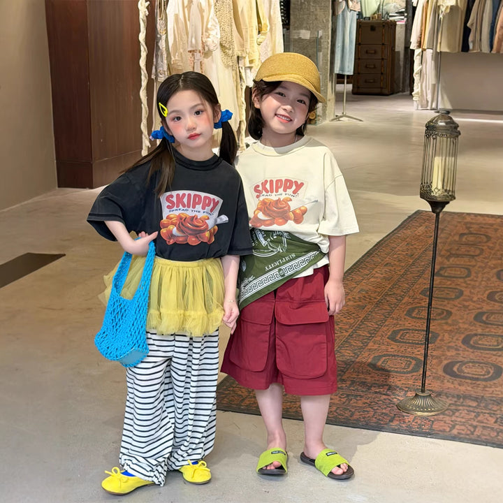 【90-150】フロントプリントTシャツ
