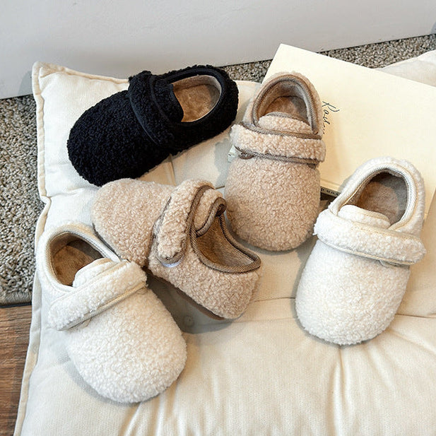 【13.5-21.0】ワンベルトボアシューズ